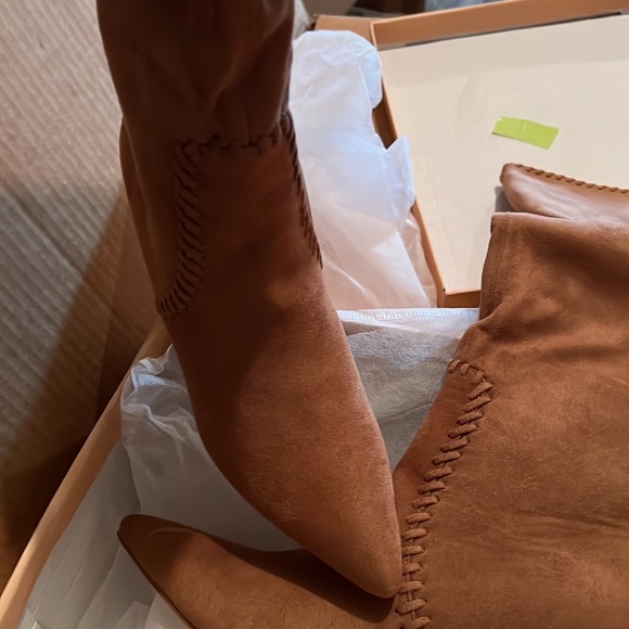 Billini Brielle Pecan Suede Knee-High Slip-On Boots - Picture 6 of 10